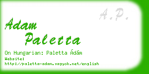 adam paletta business card